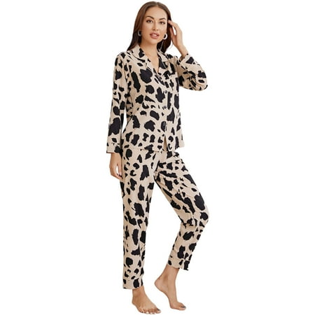 Womens Pyjamas Cow Print - Comfort Soft Long Sleeve Ladies Pyjamas Set - Pajamas Sets for Women Ladies Girls Loungewear
Womens Pyjamas Cow Print - Comfort Soft Long Sleeve Ladies Pyjamas Set - Pajamas Sets for Women Ladies Girls Loungewear