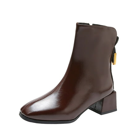 ZHAGHMIN Black Knee Boots Ladies British Style Solid Color Leather Thick Heel Side Zipper Square Heel Short Boots Womens Booties And Boots Size 11 Womens Boots Booties Size 8 Womens Wedge Booties An
ZHAGHMIN Black Knee Boots Ladies British Style Solid Color Leather Thick Heel Side Zipper Square Heel Short Boots Womens Booties And Boots Size 11 Womens Boots Booties Size 8 Womens Wedge Booties An