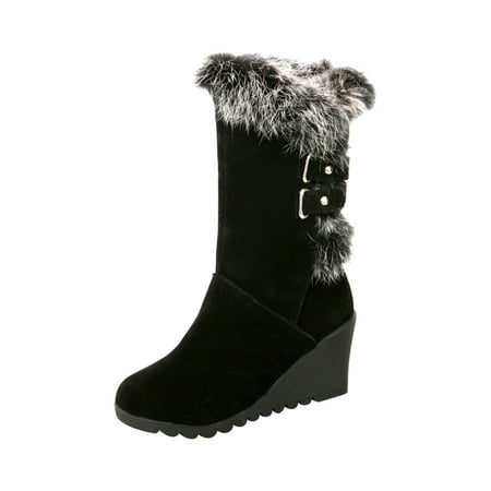 Sentuca Women Shoes Winter Warm Casual Fashion Solid Round Toe Mid Calf Plush Belt Buckle Wedge Heel Boots
Sentuca Women Shoes Winter Warm Casual Fashion Solid Round Toe Mid Calf Plush Belt Buckle Wedge Heel Boots