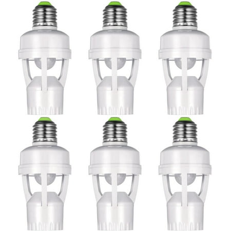 6 Pieces Motion Sensor Light Socket Smart Screw in Light Bulb Outlet Compatible with E27 Light Bulb Holder Adapter
6 Pieces Motion Sensor Light Socket Smart Screw in Light Bulb Outlet Compatible with E27 Light Bulb Holder Adapter