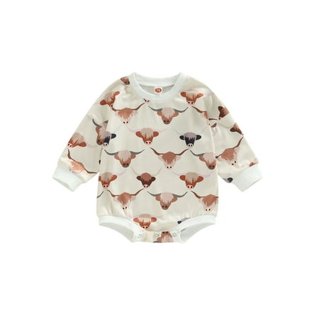 Genuiskids Newborn Baby Boy Girl Western Clothes Infant Long Sleeve Cow Letter Romper Bodysuit One Piece Outfits
Genuiskids Newborn Baby Boy Girl Western Clothes Infant Long Sleeve Cow Letter Romper Bodysuit One Piece Outfits