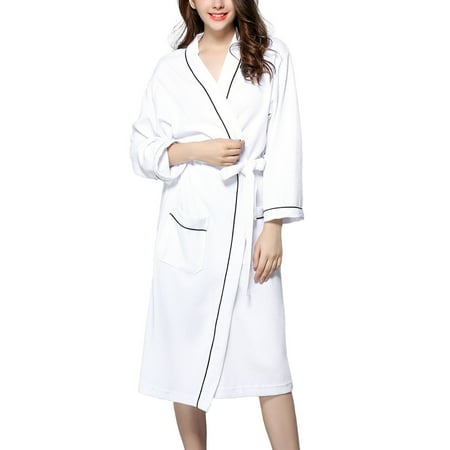 Women Kimono Robes Long Knit Bathrobe Lightweight Soft Knit Sleepwear Hooded Robes for Women