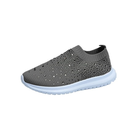 Lumento Women Flats Rhinestone Sneakers Slip On Casual Shoes Lightweight Walking Shoe Travel Breathable Knit Upper Sock Sneaker Gray 7
Lumento Women Flats Rhinestone Sneakers Slip On Casual Shoes Lightweight Walking Shoe Travel Breathable Knit Upper Sock Sneaker Gray 7