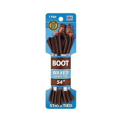 2pk Shoe Gear 1N311-14 Waxed Boot Lace Black/Brown 54