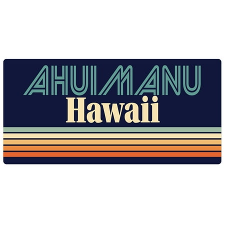 Ahuimanu Hawaii 5 x 2.5-Inch Fridge Magnet Retro Design