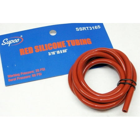 Red Air Tubing Hose for Furnace Pressure Switches 3/16 x 60 Supco SSRT3165
