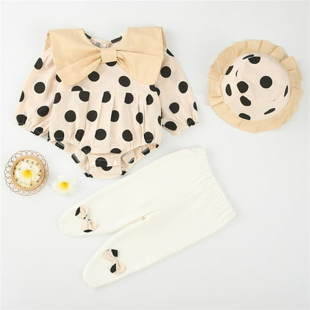 ZMHEGW Fall Outfits For Toddler Kids Baby Girls Long Ruffled Sleeve Polka Dot Bowknot Romper Bodysuit Tops Patchwork Trousers With Hat Outfit Set Clothes 3Pcs Outfits Set
ZMHEGW Fall Outfits For Toddler Kids Baby Girls Long Ruffled Sleeve Polka Dot Bowknot Romper Bodysuit Tops Patchwork Trousers With Hat Outfit Set Clothes 3Pcs Outfits Set