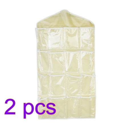 2pcs 16 Pockets Underwear Bras Socks Ties Storage Bag Socks Organizer Bag Hanging Bags Wardrobe Housing Bag-Beige
2pcs 16 Pockets Underwear Bras Socks Ties Storage Bag Socks Organizer Bag Hanging Bags Wardrobe Housing Bag-Beige