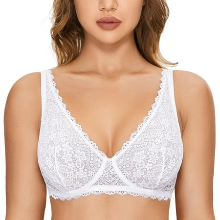 DOBREVA Women s Plunge Unlined Lace Bra Underwire Bralette Plus Size Sexy See Through Bras
DOBREVA Women s Plunge Unlined Lace Bra Underwire Bralette Plus Size Sexy See Through Bras