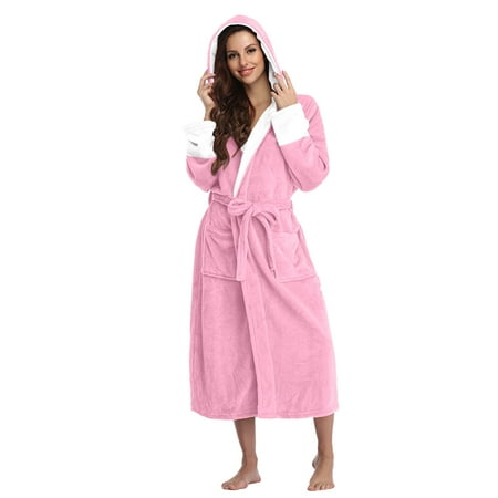 BSDHBS Womens Loungewear Women Hooded Bathrobe Bathrobes Lightweight Soft Plush Long Flannel Sleepwear Hooded Bathrobe Plush Long Robe
BSDHBS Womens Loungewear Women Hooded Bathrobe Bathrobes Lightweight Soft Plush Long Flannel Sleepwear Hooded Bathrobe Plush Long Robe
