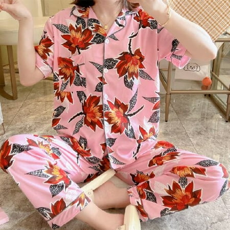 DanceeMangoo New Sale Women Home Wear Summer Short Sleeved Women Pajamas Set Long Pant Pyjamas Sets Cotton Leisure Sleepwear Set
DanceeMangoo New Sale Women Home Wear Summer Short Sleeved Women Pajamas Set Long Pant Pyjamas Sets Cotton Leisure Sleepwear Set