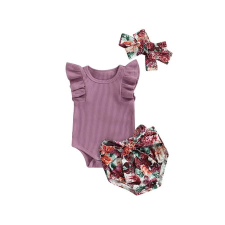 aturustex Summer 3Pcs Baby Girl Summer Clothes Ruffled Sleeveless Ribbed Romper+Floral Printed Tutu Shorts+Headband Outfit Set ( 0-24 Months )
aturustex Summer 3Pcs Baby Girl Summer Clothes Ruffled Sleeveless Ribbed Romper+Floral Printed Tutu Shorts+Headband Outfit Set ( 0-24 Months )