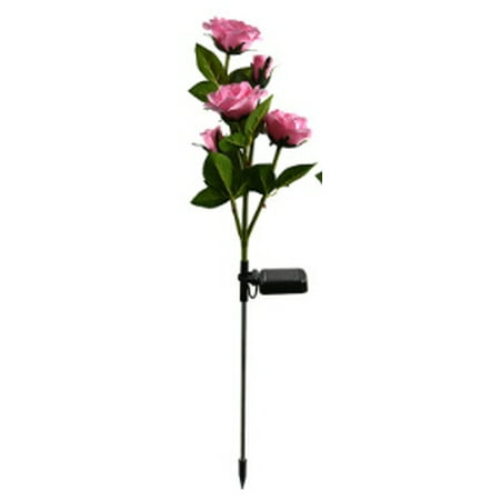 Yejaeka Solar-Powered Light Rose Flower Field Cutting Park Home Lamp