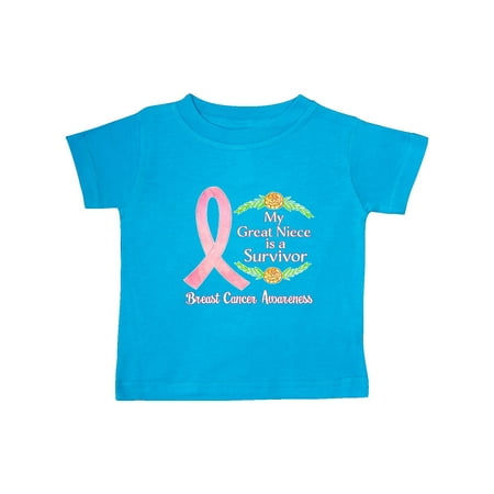 Inktastic My Great Niece is a Survivor Breast Cancer Awareness Gift Baby Boy or Baby Girl T-Shirt
Inktastic My Great Niece is a Survivor Breast Cancer Awareness Gift Baby Boy or Baby Girl T-Shirt