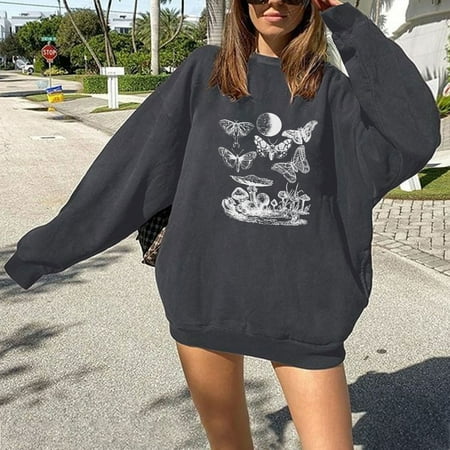 Zedker Graphic Sweatshirts for Women Loose Fit Oversized Sweatshirts for Women Plus Size Women Casual Full Sleeve Round Neck Tops Loose Shirts Blouse Sun Moon Print Graphic Sw
Zedker Graphic Sweatshirts for Women Loose Fit Oversized Sweatshirts for Women Plus Size Women Casual Full Sleeve Round Neck Tops Loose Shirts Blouse Sun Moon Print Graphic Sw
