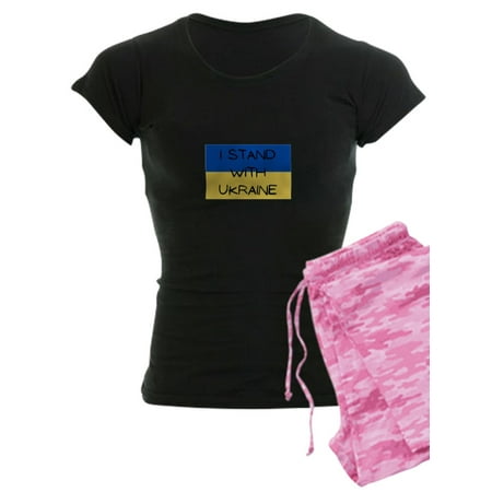 CafePress - I Stand With Ukraine Pajamas - Women s Dark Pajamas