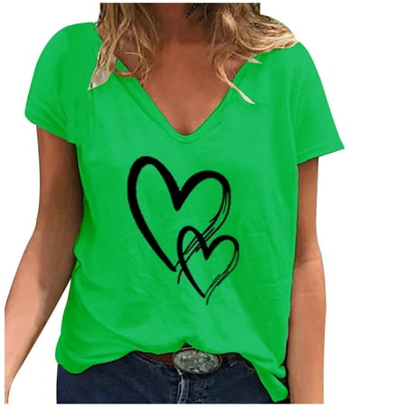 HHei_K Women s Casual Fashion Loose V-Neck T-Shirt Printed Short-Sleeved Tops corset tops for women
HHei_K Women s Casual Fashion Loose V-Neck T-Shirt Printed Short-Sleeved Tops corset tops for women