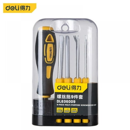 DELI Multi-purpose Screwdriver 9-piece Set Phone Computer Disassembly Repair Tool Sets
DELI Multi-purpose Screwdriver 9-piece Set Phone Computer Disassembly Repair Tool Sets