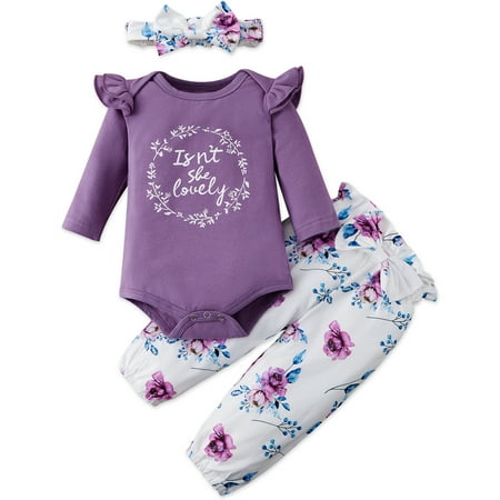 GYRATEDREAM Toddler Baby Girl Fall Winter Outfits Long Sleeve Ruffle Romper Floral Pants Headband Clothes Set 0-18 Months
GYRATEDREAM Toddler Baby Girl Fall Winter Outfits Long Sleeve Ruffle Romper Floral Pants Headband Clothes Set 0-18 Months