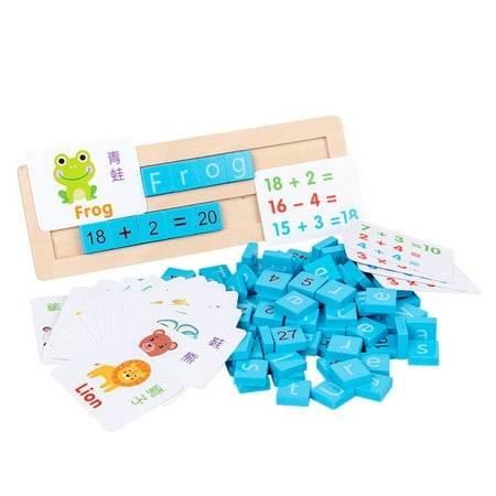 1 Set of Children Digital Computation Toy Assemble Alphabet Toy Block Plaything