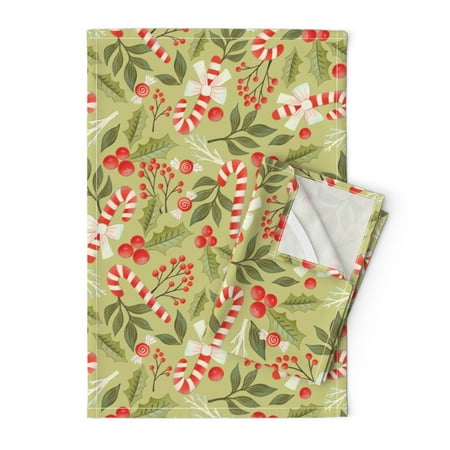 Printed Tea Towel Linen Cotton Canvas - Christmas Treats Trees Candy Canes Gingerbread Cupcakes Red Print Decorative Kitchen Towel by Spoonflower
Printed Tea Towel Linen Cotton Canvas - Christmas Treats Trees Candy Canes Gingerbread Cupcakes Red Print Decorative Kitchen Towel by Spoonflower