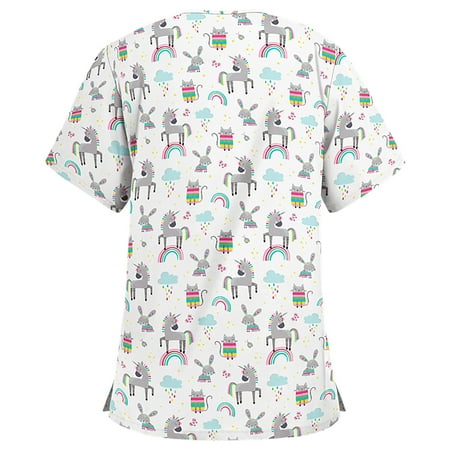 Qcmgmg Scrub Tops Women Printing V Neck Loose T-Shirt Summer Short Sleeve casual Workwear L
Qcmgmg Scrub Tops Women Printing V Neck Loose T-Shirt Summer Short Sleeve casual Workwear L