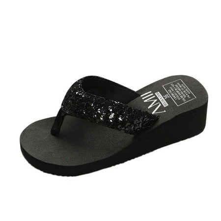 Flip Flops for Women Women S Summer Sequins Anti-Slip Sandals Slipper Indoor & Outdoor Flip-Flops Flip Flops Pvc Black 37
Flip Flops for Women Women S Summer Sequins Anti-Slip Sandals Slipper Indoor & Outdoor Flip-Flops Flip Flops Pvc Black 37