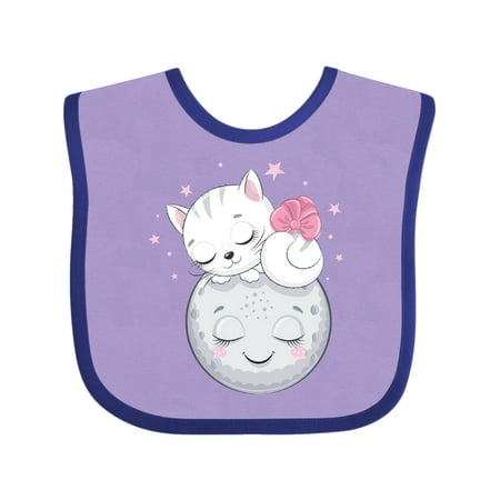 Inktastic Cat on the Moon Gift Baby Boy or Baby Girl Bib