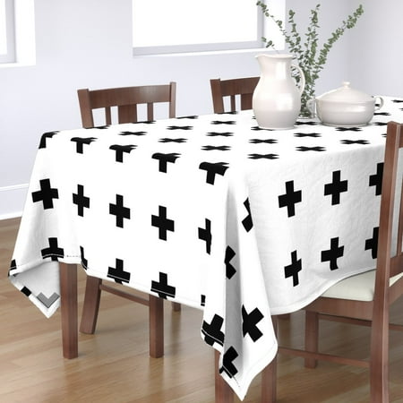 Cotton Sateen Tablecloth 70 x 120 - Large Swiss Cross Black White Plus Graphic Print Custom Table Linens by Spoonflower
Cotton Sateen Tablecloth 70 x 120 - Large Swiss Cross Black White Plus Graphic Print Custom Table Linens by Spoonflower