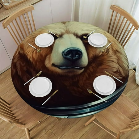Round Fitted Tablecloth with Elastic Edge Astronaut Bear Table Cover Waterproof Wipeable Table Cloths for Round Tables Ideal for Picnic Patio
Round Fitted Tablecloth with Elastic Edge Astronaut Bear Table Cover Waterproof Wipeable Table Cloths for Round Tables Ideal for Picnic Patio