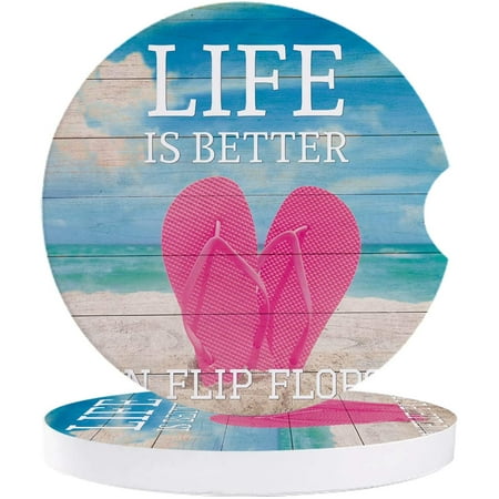 ZHANZZK Wood Grain Beach Life is Better in Flip Flops Set of 6 Car Coaster for Drinks Absorbent Ceramic Stone Coasters Cup Mat with Cork Base for Home Kitchen Room Coffee Table Bar Decor
ZHANZZK Wood Grain Beach Life is Better in Flip Flops Set of 6 Car Coaster for Drinks Absorbent Ceramic Stone Coasters Cup Mat with Cork Base for Home Kitchen Room Coffee Table Bar Decor