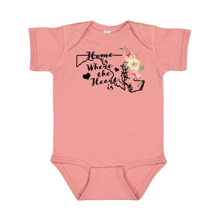 Inktastic Maryland Home is Where the Heart is with Watercolor Floral Gift Baby Boy or Baby Girl Bodysuit 
Inktastic Maryland Home is Where the Heart is with Watercolor Floral Gift Baby Boy or Baby Girl Bodysuit