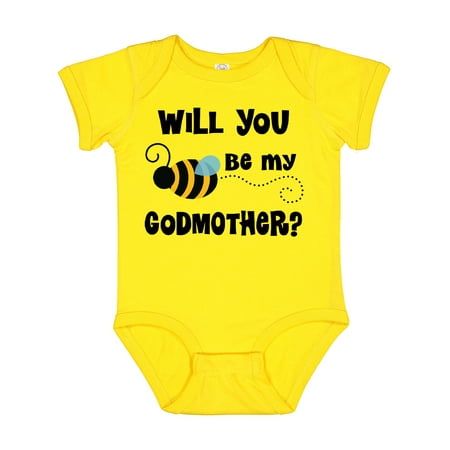 Inktastic Will You Be My Godmother Proposal Gift Baby Boy or Baby Girl Bodysuit