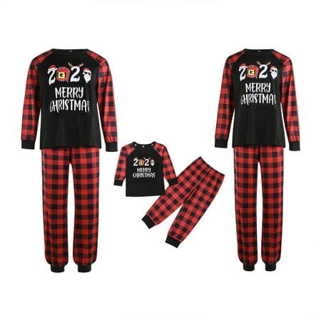 Fanvereka Christmas Family Matching Parent-child Outfit Cartoon Cap Letter Printing Plaid Long Sleeve Round Collar Sleepwear for Mother/Father/Children
Fanvereka Christmas Family Matching Parent-child Outfit Cartoon Cap Letter Printing Plaid Long Sleeve Round Collar Sleepwear for Mother/Father/Children