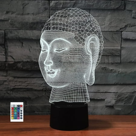 3D Buddha Remote Control 16 Color Night Lights Illusion Acrylic LED Table Bedside Lamp Children Bedroom Desk Decor Birthday Gifts Toy for Kids
3D Buddha Remote Control 16 Color Night Lights Illusion Acrylic LED Table Bedside Lamp Children Bedroom Desk Decor Birthday Gifts Toy for Kids