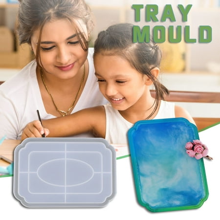 ERTUTUYI Mirror Storage DIY Resin Tray Silicone Plate Epoxy Home DIY