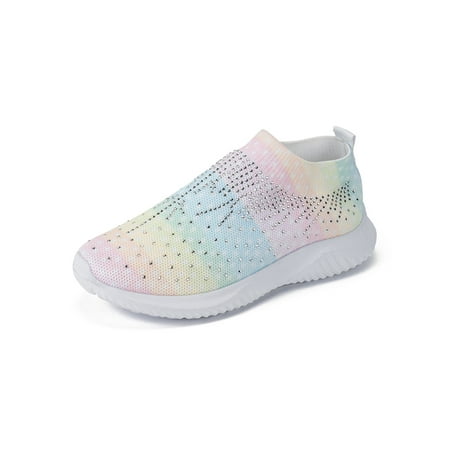 Ritualay Ladies Flats Slip On Walking Shoes Rhinestone Sock Sneakers Fashion Comfy Casual Shoe Womens Women Mesh Rainbow 7
Ritualay Ladies Flats Slip On Walking Shoes Rhinestone Sock Sneakers Fashion Comfy Casual Shoe Womens Women Mesh Rainbow 7