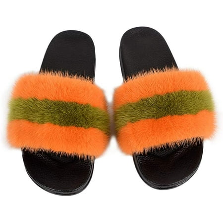 Women s Fur Slides Fluffy Fur Lovely Slipper Rubber Flat Non-Slip Casual Slippers for Ladies Multicolor
Women s Fur Slides Fluffy Fur Lovely Slipper Rubber Flat Non-Slip Casual Slippers for Ladies Multicolor
