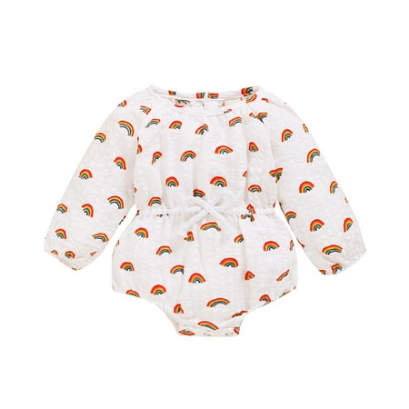 Infant Girls Bodysuits Rainbow Printed Long Sleeve Baby Clothes Newborn Kids Children Loose Fashion Outwear Leisure Spring Summer Rompers Jumpsuits
Infant Girls Bodysuits Rainbow Printed Long Sleeve Baby Clothes Newborn Kids Children Loose Fashion Outwear Leisure Spring Summer Rompers Jumpsuits