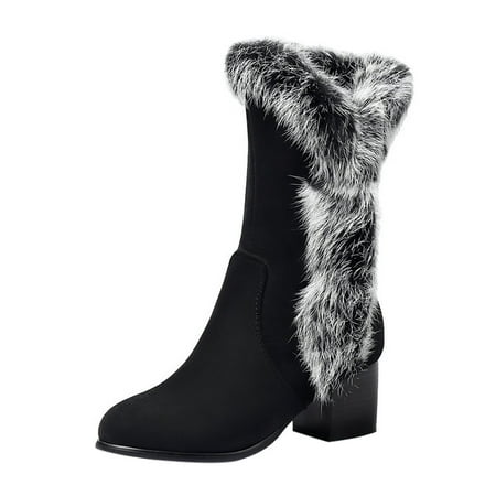 Mackneog Women s Winter Plush Warm High Heeled Shoes Thick Heel Suede Medium Sleeve Snow Gift on Clearance
Mackneog Women s Winter Plush Warm High Heeled Shoes Thick Heel Suede Medium Sleeve Snow Gift on Clearance