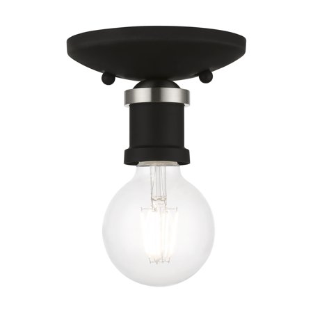 Livex Lighting 47160 Lansdale 5 Wide Flush Mount Ceiling Fixture - Black / Brushed Nickel 
Livex Lighting 47160 Lansdale 5 Wide Flush Mount Ceiling Fixture - Black / Brushed Nickel