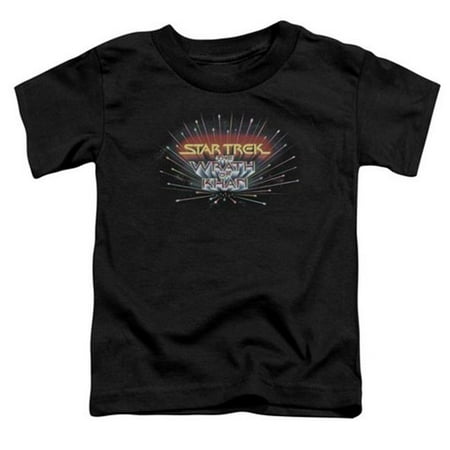 Trevco Star Trek-Khan Logo - Short Sleeve Toddler Tee - Black- Small 2T