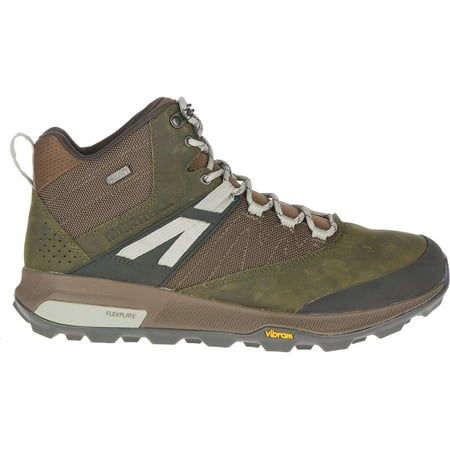 Merrell Men's Zion Mid Waterproof Hiking Boots, Dark Olive, 12