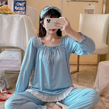 DanceeMangoo WAVMIT New Women Pyjamas Student Cute Long Tops Set Lace Young Girl Pajamas Sets NightSuit Girl Sleepwear Sets Women Home Wear
DanceeMangoo WAVMIT New Women Pyjamas Student Cute Long Tops Set Lace Young Girl Pajamas Sets NightSuit Girl Sleepwear Sets Women Home Wear