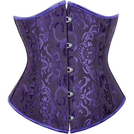 QWZNDZGR Women s 9427 Lace Up Boned Underbust Waist Trainer Corset