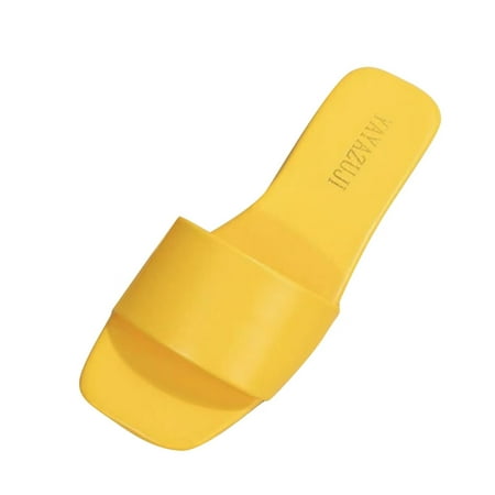 Slippers for Women Fashion Summer Women Slippers Flat Light Solid Color Open Toe Breathable Casual Beach Style Womens Slippers Pu Yellow 41
Slippers for Women Fashion Summer Women Slippers Flat Light Solid Color Open Toe Breathable Casual Beach Style Womens Slippers Pu Yellow 41