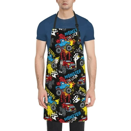 Vsdgher Monster Car Waterproof Apron with 2 Pockets Kitchen Chef Aprons Bibs for Grooming Cooking Baking Painting Gardening
Vsdgher Monster Car Waterproof Apron with 2 Pockets Kitchen Chef Aprons Bibs for Grooming Cooking Baking Painting Gardening