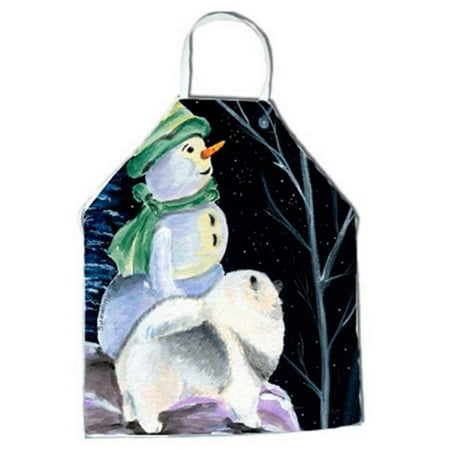 Snowman with Keeshond Apron - 27 x 31 in.