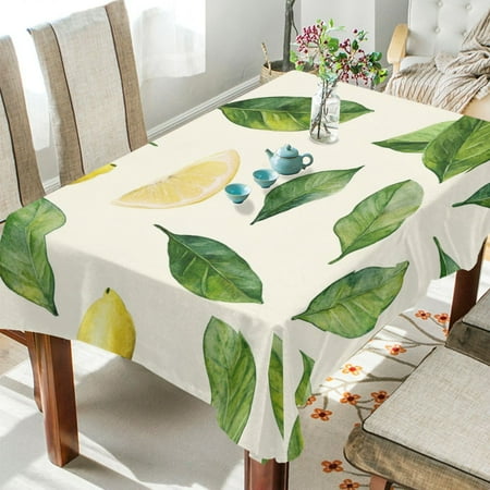 WOBOGO Lemon Leaf Square Tablecloth 60×120in Polyester Fabric Tablecloth Washable Dust Resistant Wrinkle Resistant 
WOBOGO Lemon Leaf Square Tablecloth 60×120in Polyester Fabric Tablecloth Washable Dust Resistant Wrinkle Resistant