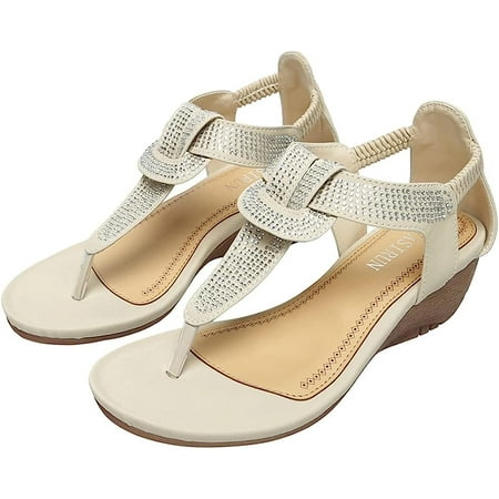 DabuLiu Women Girls Bohemian Sandals Shiny Slope Heel Clip Toe Sandals Fashion Beach Slippers
DabuLiu Women Girls Bohemian Sandals Shiny Slope Heel Clip Toe Sandals Fashion Beach Slippers